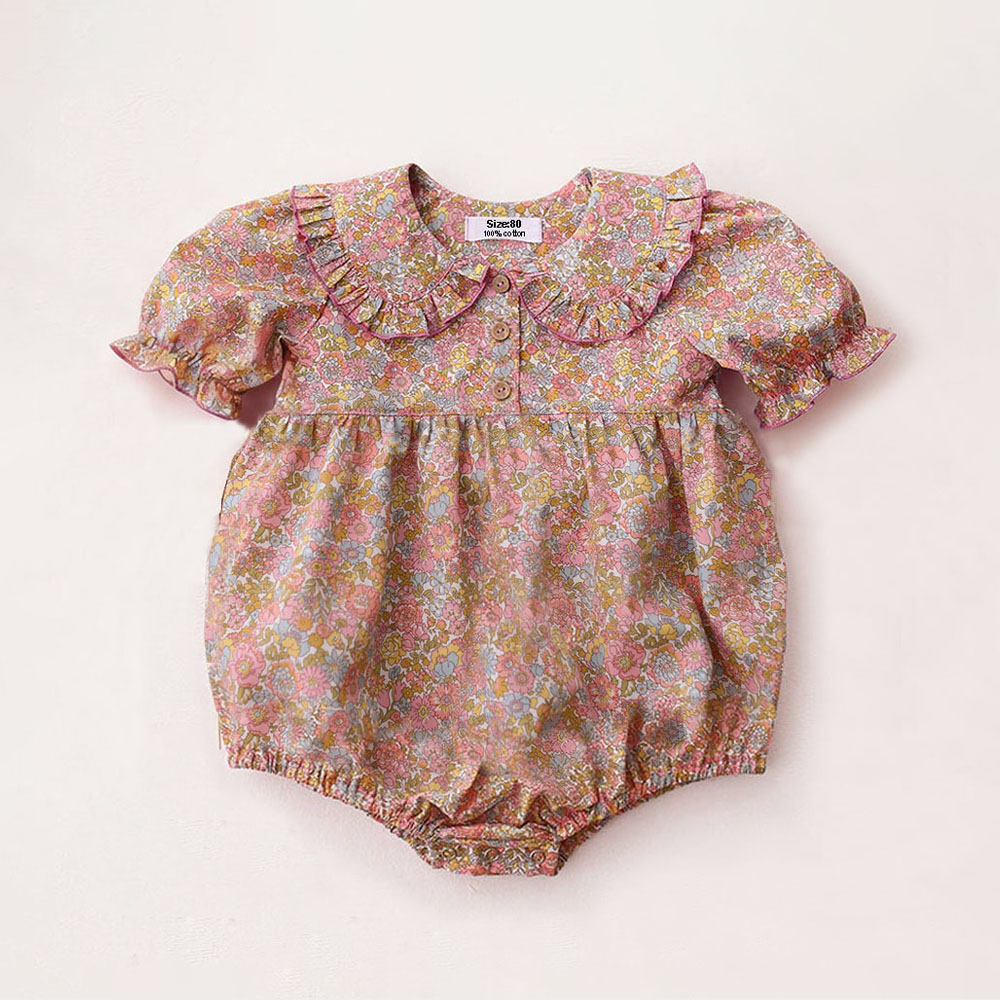 Baby Clothing Online - Sommer Neugeborenen Einteiler Niedlicher Blumenmädchen-Strampler aus