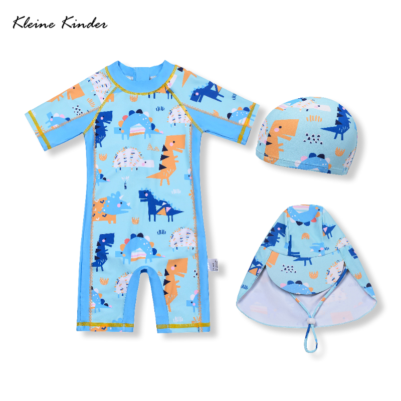 Baby Swimwear Uv - Jungen-Badeanzug, Anti-UV-Kinder-Badebekleidung für Jungen, kurzärmelig, 3-teilig,