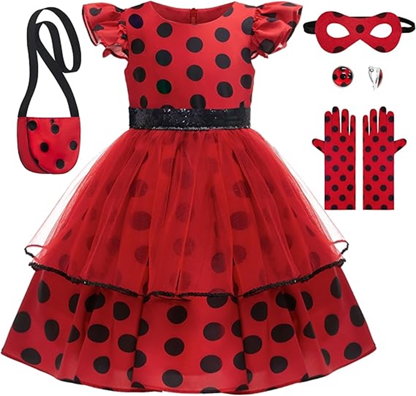 Baby Clothing Sizes - Mädchen Cosplay Kostüm Polka Dot Rotes