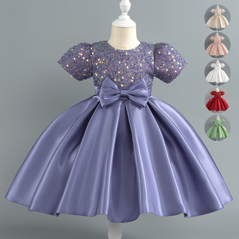Baby Clothing Dresser - Baby Mädchen Weihnachtskleid Pailletten Kurzarm Partykleid