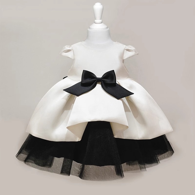 Baby Clothing Dresser - 2026 Koreanisches Baby-Mädchen Erstgeburtstagskleid Satin-Tutu Prinzessinnenkleid
