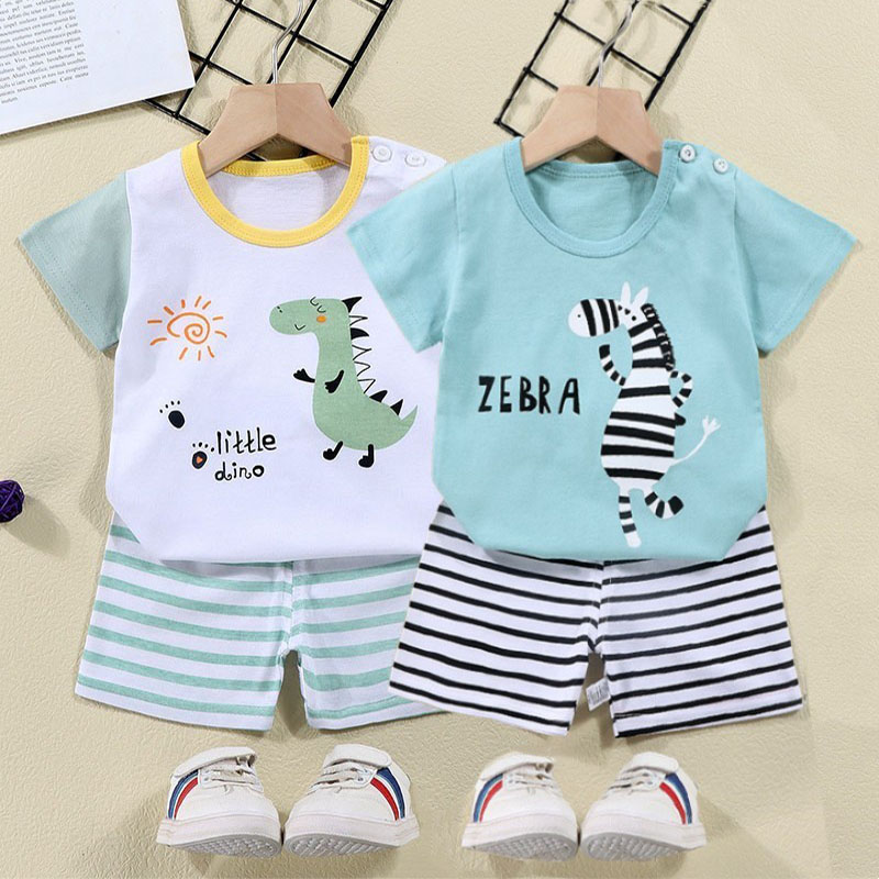 Baby Clothing Essentials - Baumwolle T-shirts + Shorts 2-stück Trainingsanzug