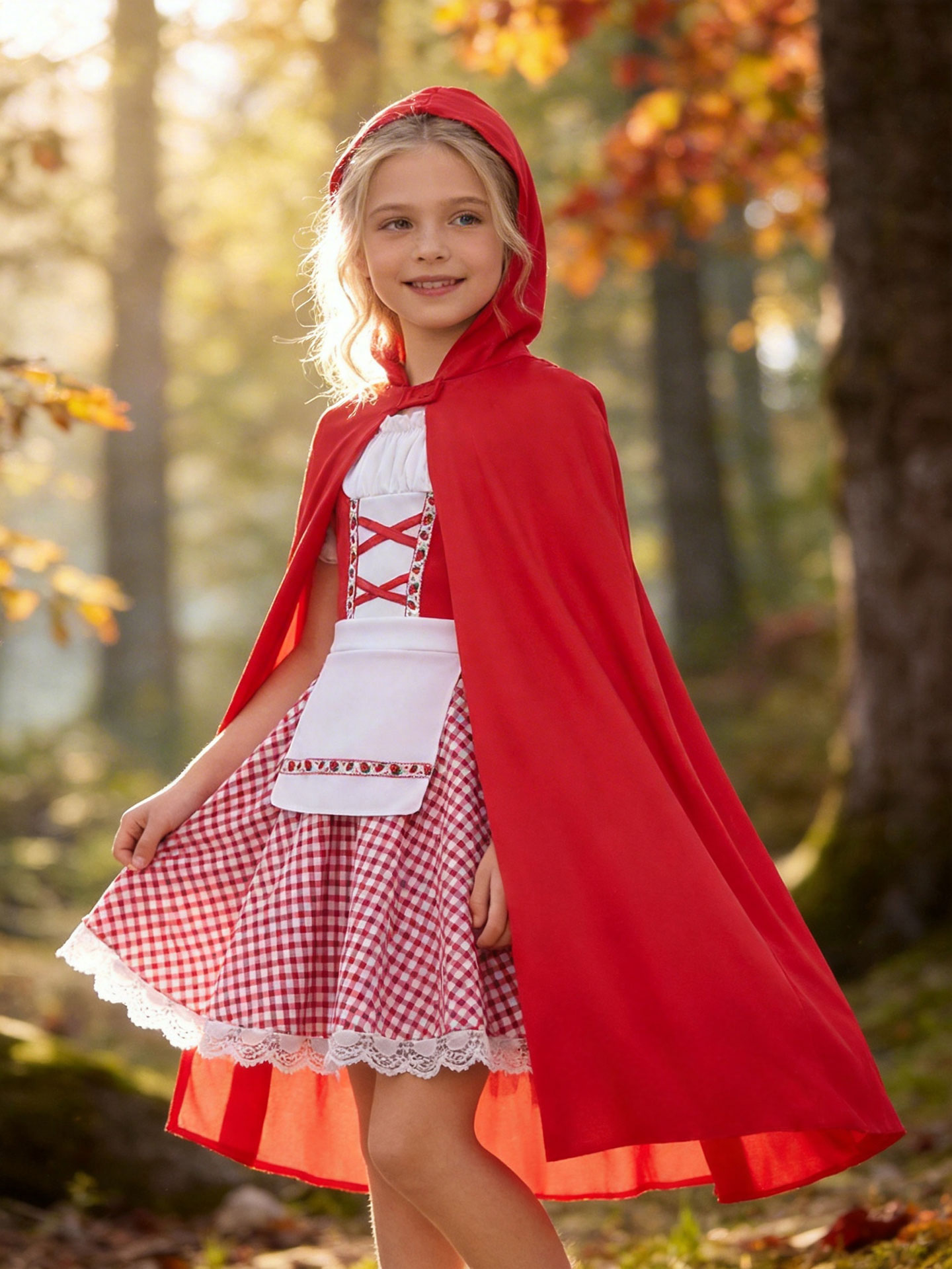 Baby Clothing Sizes - Kinder Rotkäppchen-Kostüm Mädchen Halloween Cosplay Outfit
