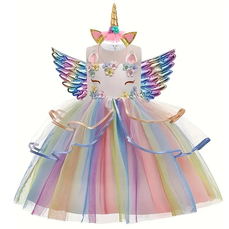Baby Clothing Sizes - Kinder Einhorn Prinzessin Kleid für Geburtstag