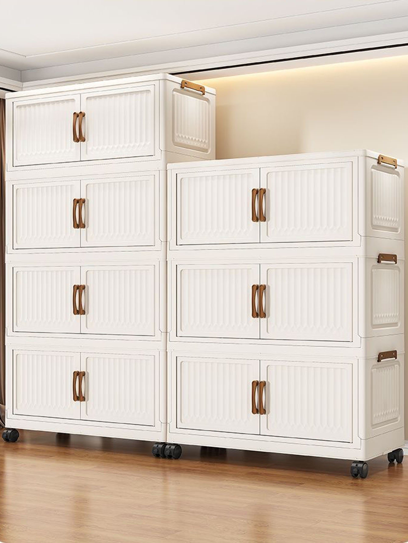 Baby Clothing Storage - Faltbarer, nicht zu installierender, mehrschichtiger Kunststoff-Babygarderobe,
