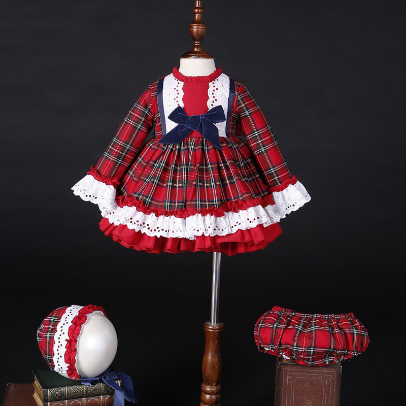 Baby Clothing Dresser - Baby Mädchen Herbst Winter Weihnachten Rot