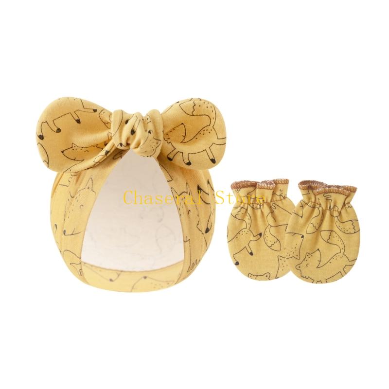 E7CE 4 Set Cotton Säugling Bow – Baby Mittens Scratch Bewertung und Preis